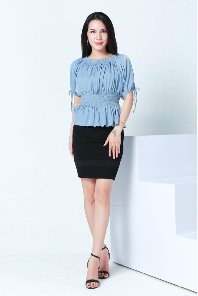 Áo nữ trễ vai chun eo nữ tính