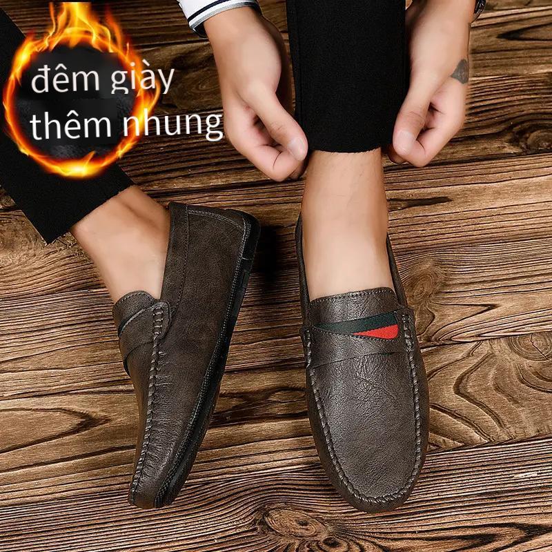 Đảm bảo chất lượng giày da giày lưới đa năng màu đỏ giày công sở ins nhẹ giao hàng nhanh