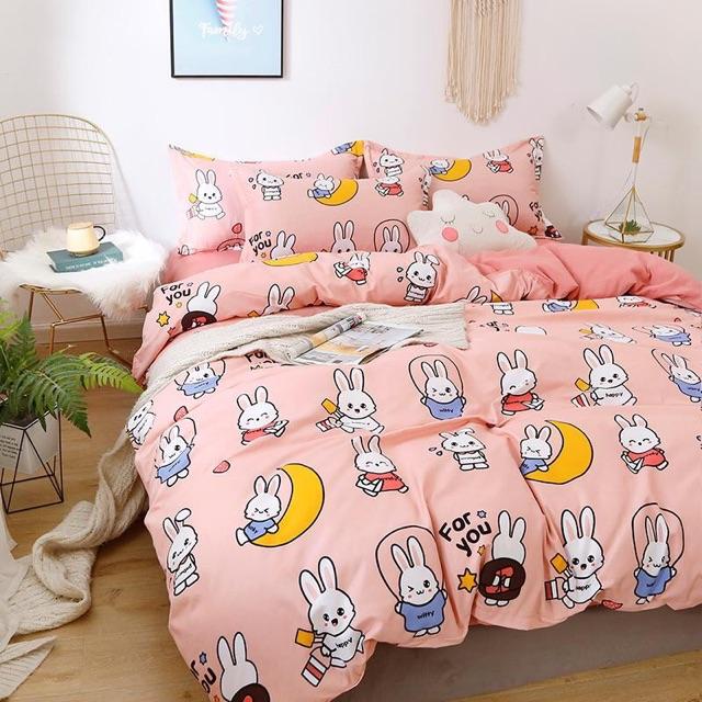 Bộ Cotton Poly 4 món Nhập Khẩu Thỏ Hồng