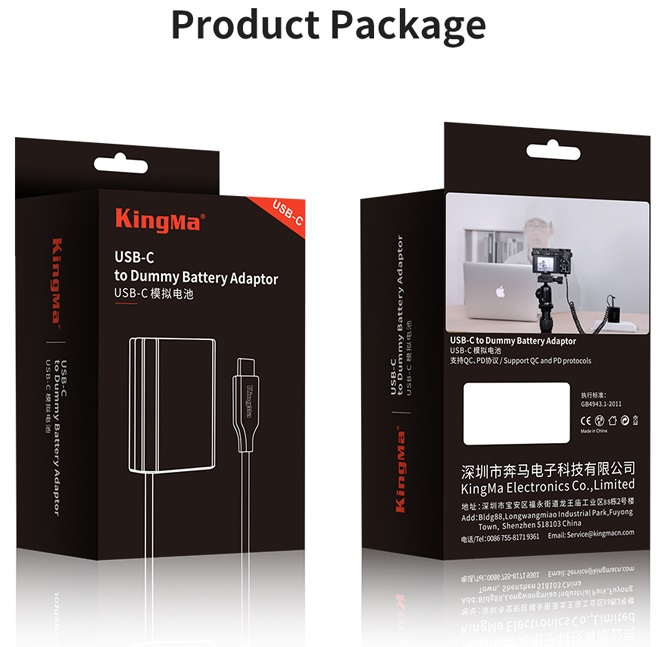 Pin ảo/ giả pin/ Pin Dummy Kingma for Sony NP-FZ100, Hàng nhập khẩu