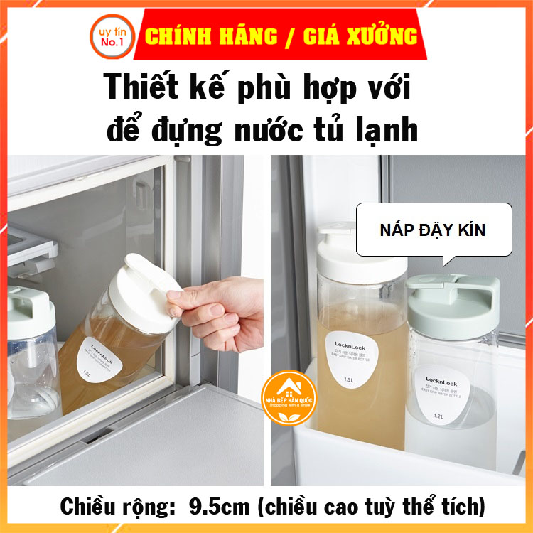 Bình nước Lock&amp;Lock chính hãng Water Bottle 1200ml &amp; 1500ml HAP813 HAP814