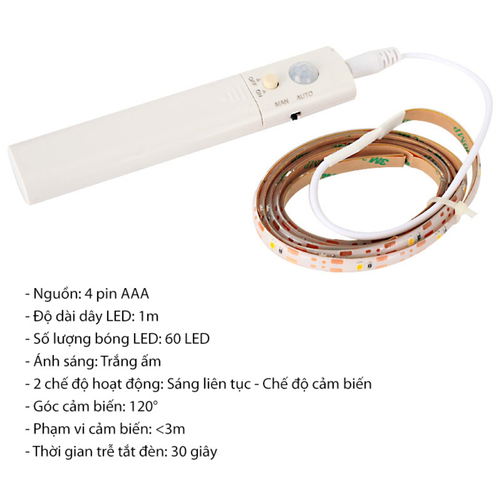 Bộ đèn LED dây dùng pin cảm ứng chuyển động LEDLINE03