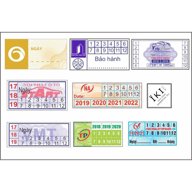 Decal bể niêm phong, bảo hành 2.5x1cm 1000 tem