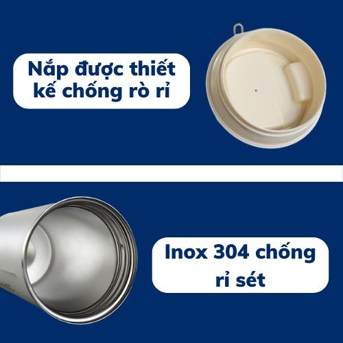 Bình giữ nhiệt ly cốc giữ nhiệt khắc tên sticker chất liệu thép không gỉ 304 dung tích 510ml 5 màu sắc giữ nhiệt 8 -12h