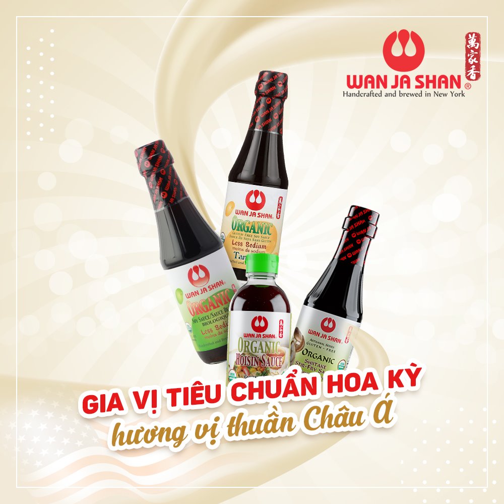Nước Tương Ít Muối Hữu Cơ Wan Ja Shan Organic Soy Sauce Less Sodium 300ml