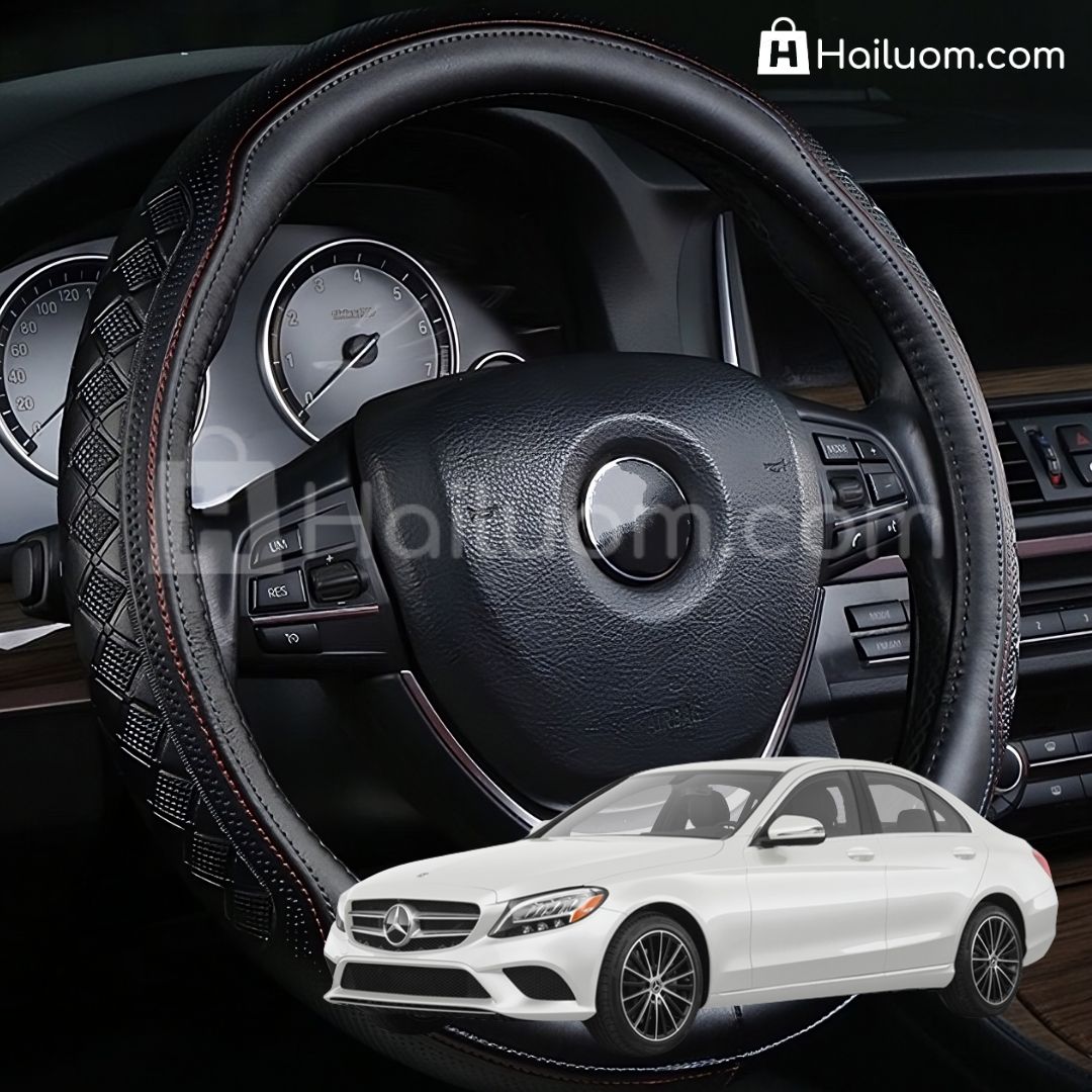 Bọc Vô Lăng ô tô cho MERCEDES BENZ C200 Da Thật Cao Cấp 4 Mùa