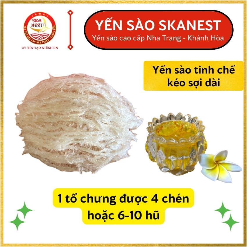Yến sào tinh chế nhiều sợi dài 10gr thơm dai ngon tuyệt