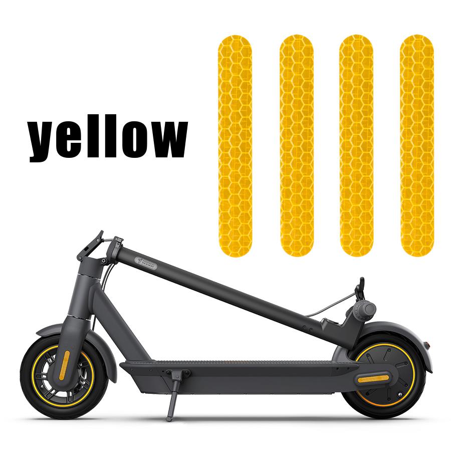 4 Phía Trước Phía Sau Bánh Eflective Miếng Dán Cho Xe Ninebot Max G30 Xe Điện Cảnh Báo Chống Bụi Phản Quang Miếng Dán Color: Sky Blue