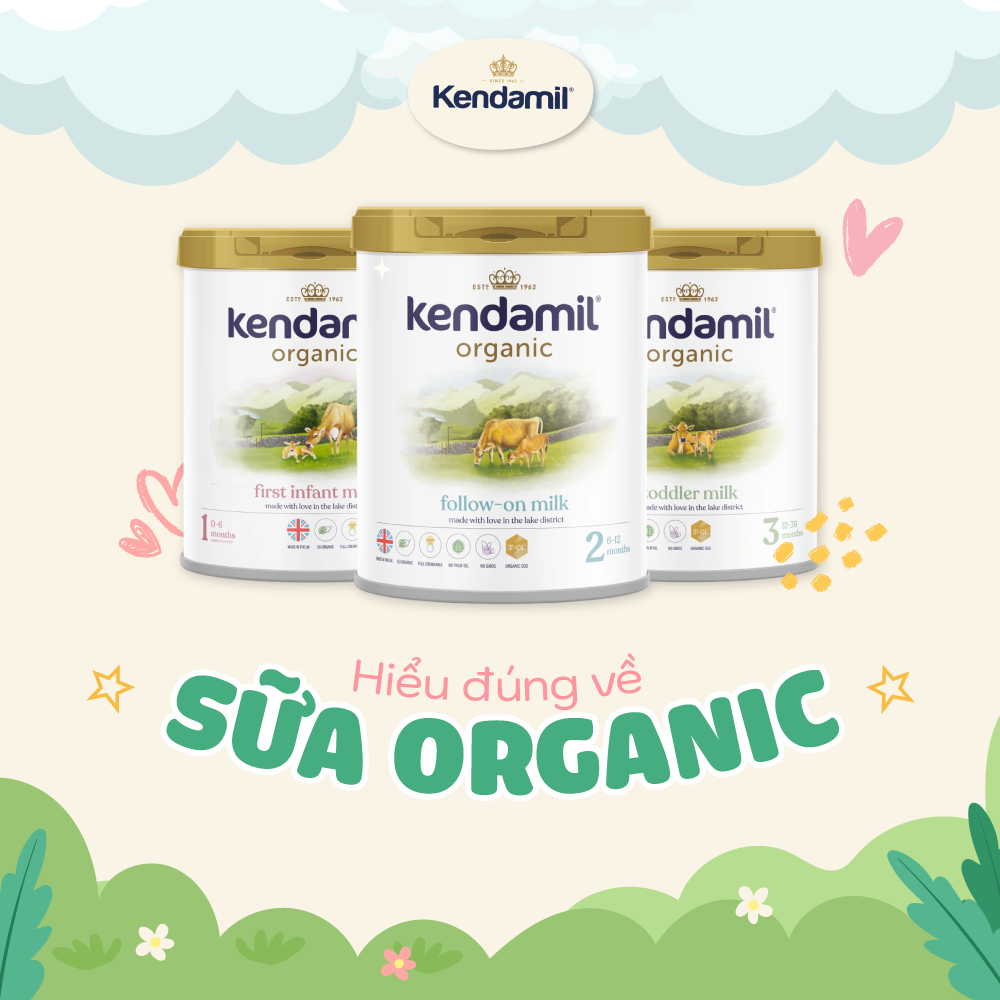 Sữa Kendamil Organic số 1 - 800g (0-6 tháng) - Nhập khẩu Vương quốc Anh