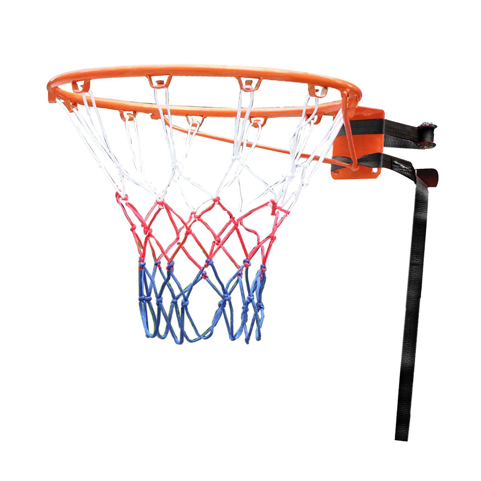 Basketball Hoop Set Wall Mounted Steel Frame Basketball Rim Outdoor Games