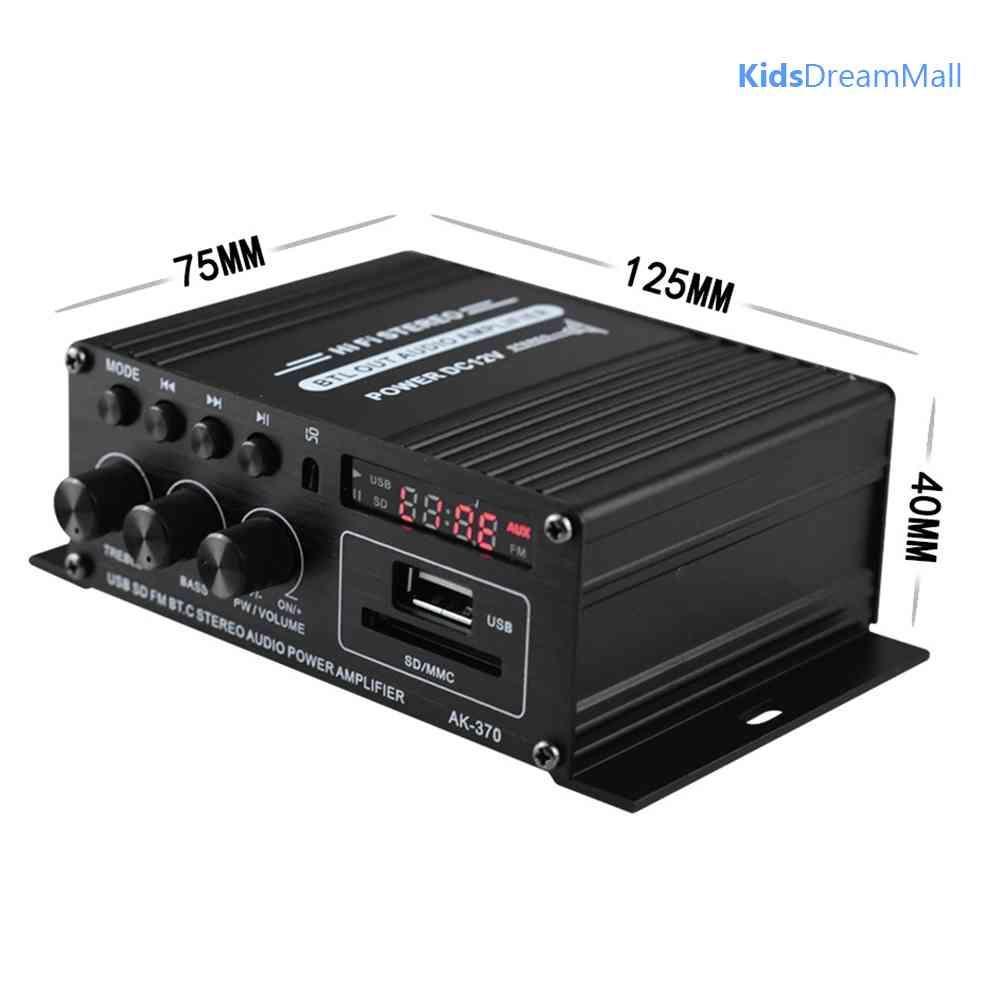 Mới Bộ Khuếch Đại Âm Thanh HIFI AK-370 Bluetooth 2.0 Kênh 12V