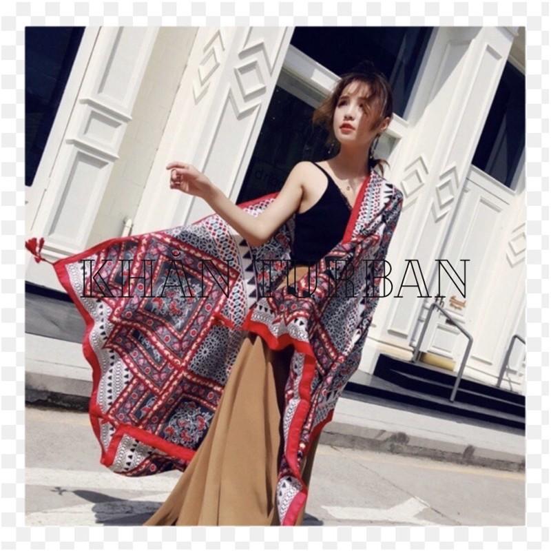 Khăn choàng du lịch biển khăn choàng boho in hoạ tiết thổ cẩm
