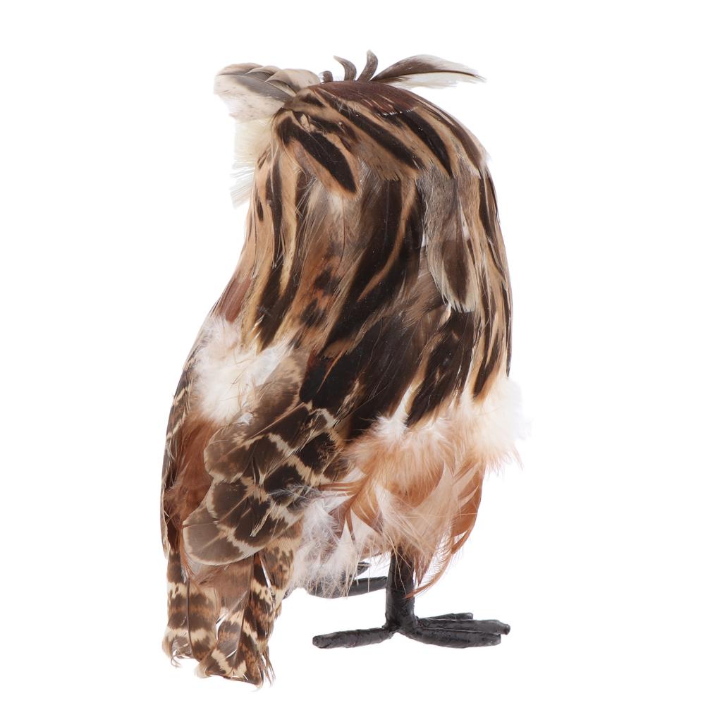 Cute   Furry   Owl   Simulation   Animal   Figure   Toy   Home   Garden