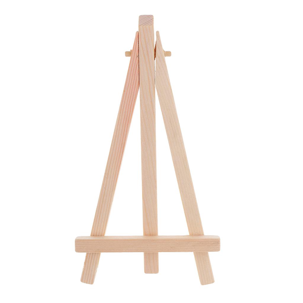 50x Wooden Tripod Easel Display Painting Table Number Stand Card 15.5x7.5cm