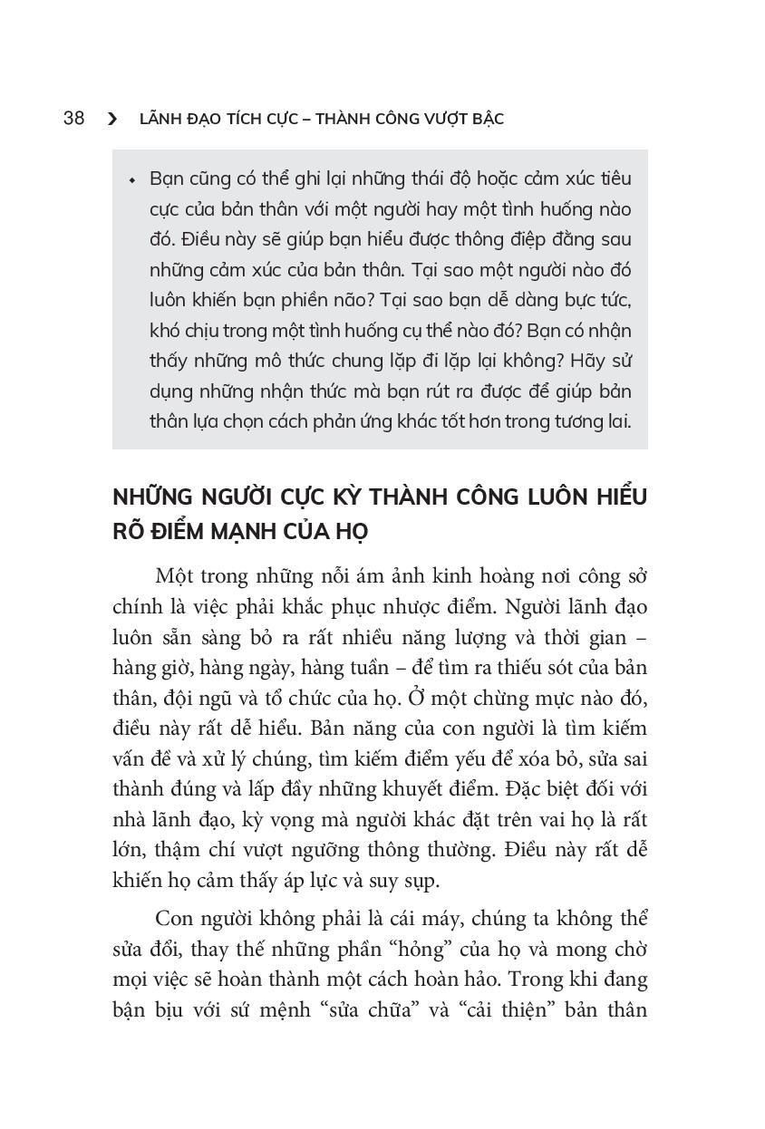 Lãnh Đạo Tích Cực - Thành Công Vượt Bậc