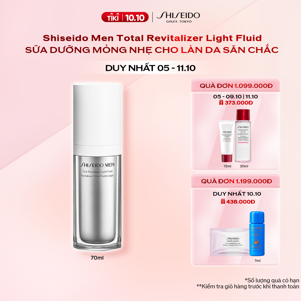 Sữa dưỡng da Shiseido Men Total Revitalizer Light Fluid N 70ml