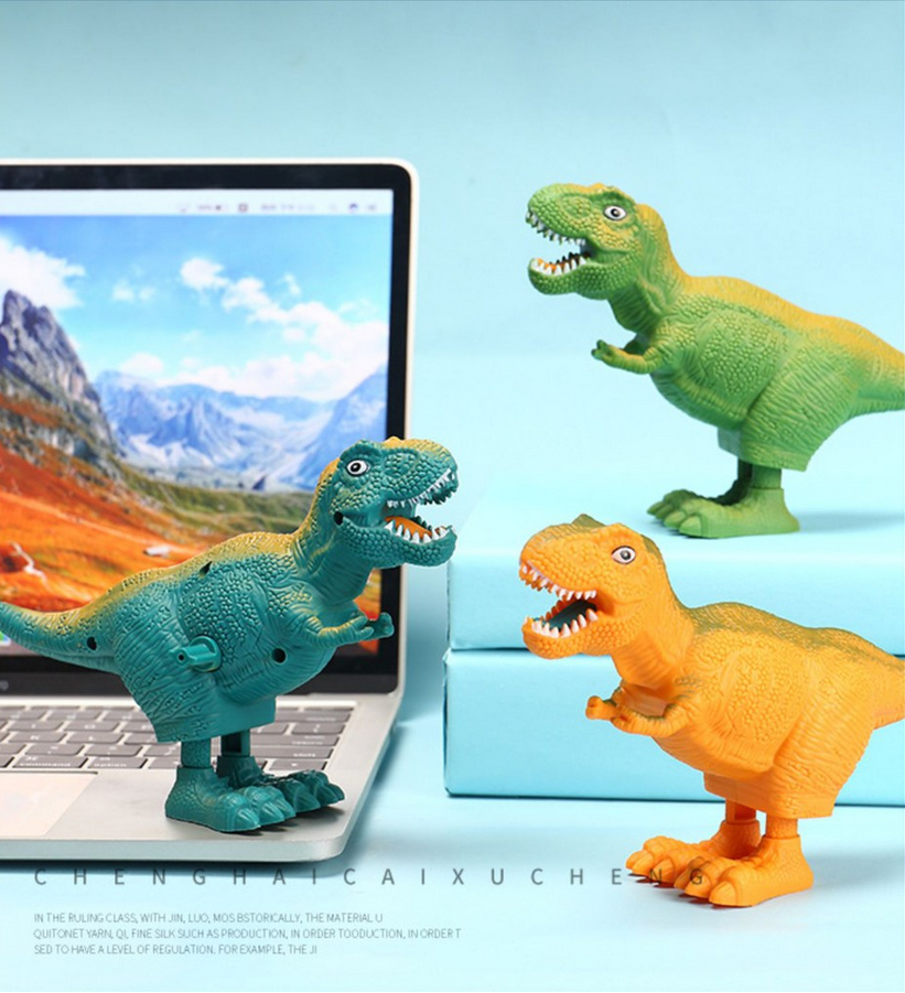 Hình ảnh [COMBO 2 sản phẩm] Mô hình khủng long chạy cót độc đào - Đồ trang trí, quà tặng cho bé - Giao màu ngẫu nhiên