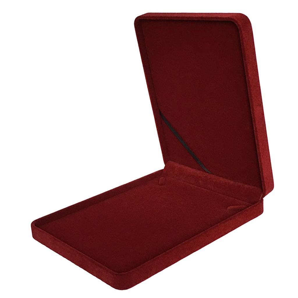 Fashion Velvet Necklace Box Case Tray Portable Jewelry Storage Organizer