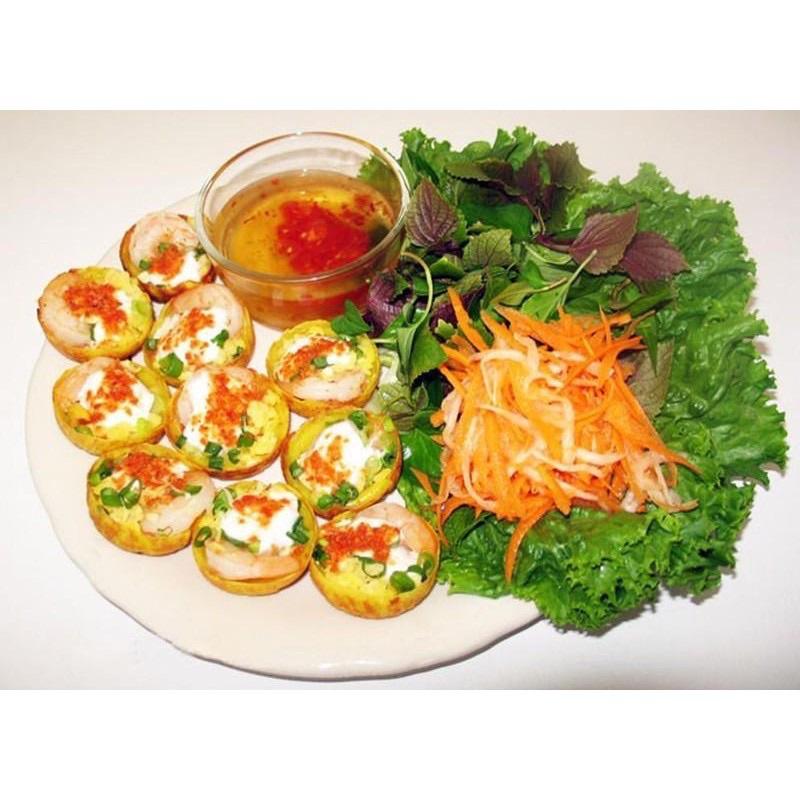 Khuôn đổ bánh khọt 8 lỗ chống dính kèm nắp đậy bằng nhôm - Khuôn bánh khọt , bánh căn đa năng dùng được nhiều loại bếp