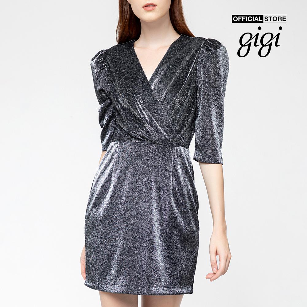 GIGI - Đầm mini cổ V tay lở Wrap Bust G2105202165H