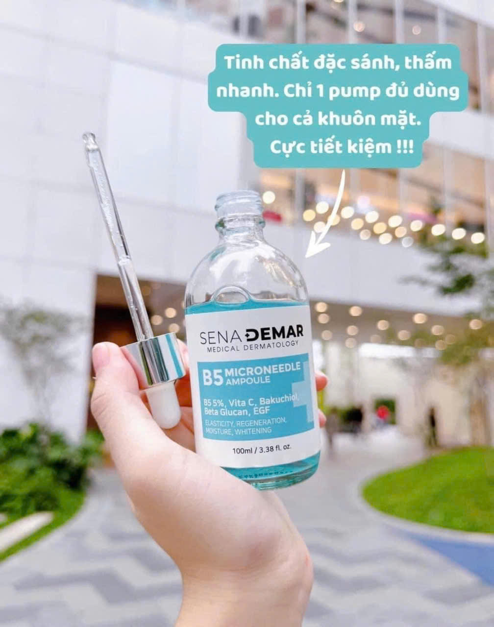 Serum B5 Senademar 100ml hạn 2027 microneedle ampoule Phục Hồi Da Cấp Ẩm Ngăn Ngừa Lão Hoá.