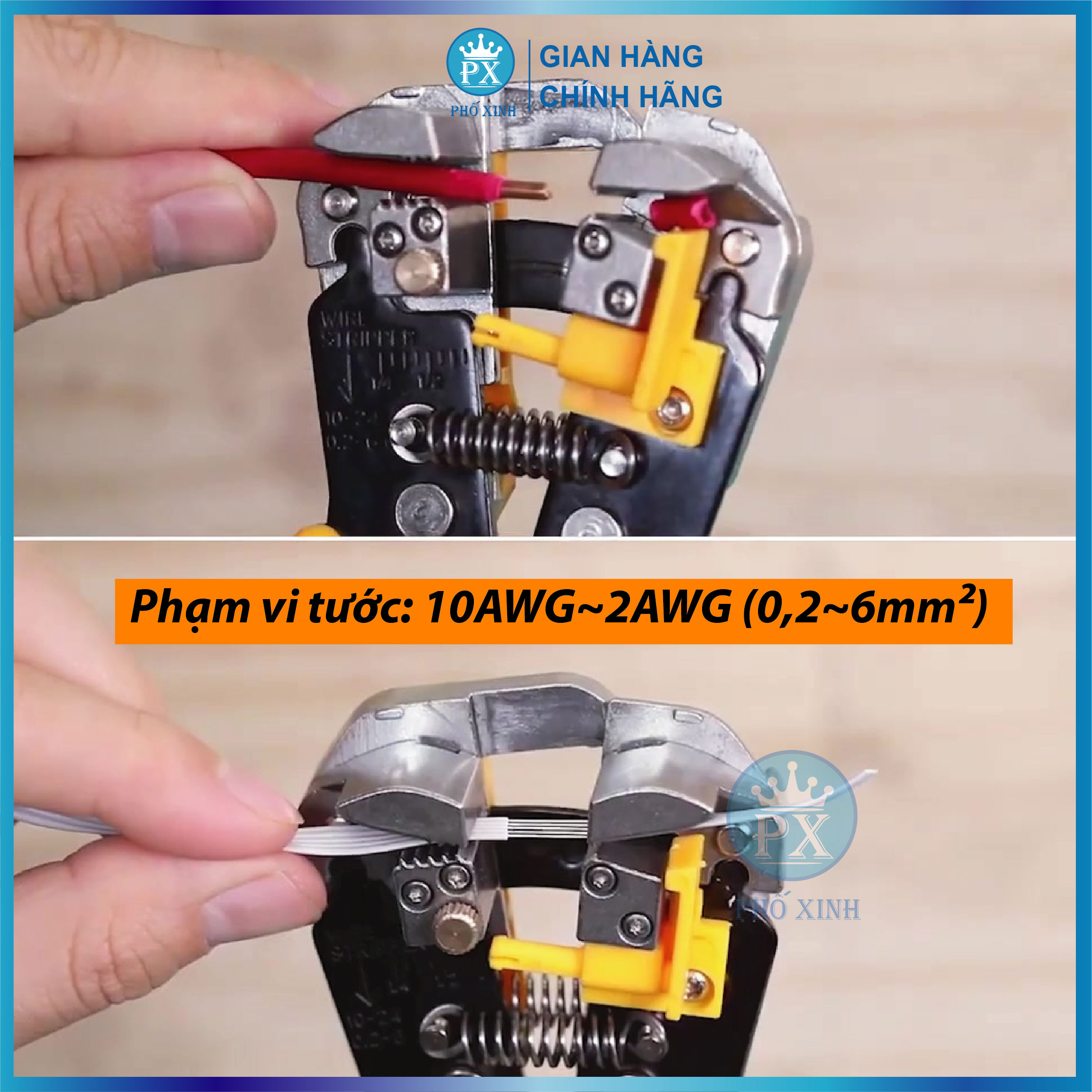 Kìm tuốt dây điện tự động INGCO HWSP102418