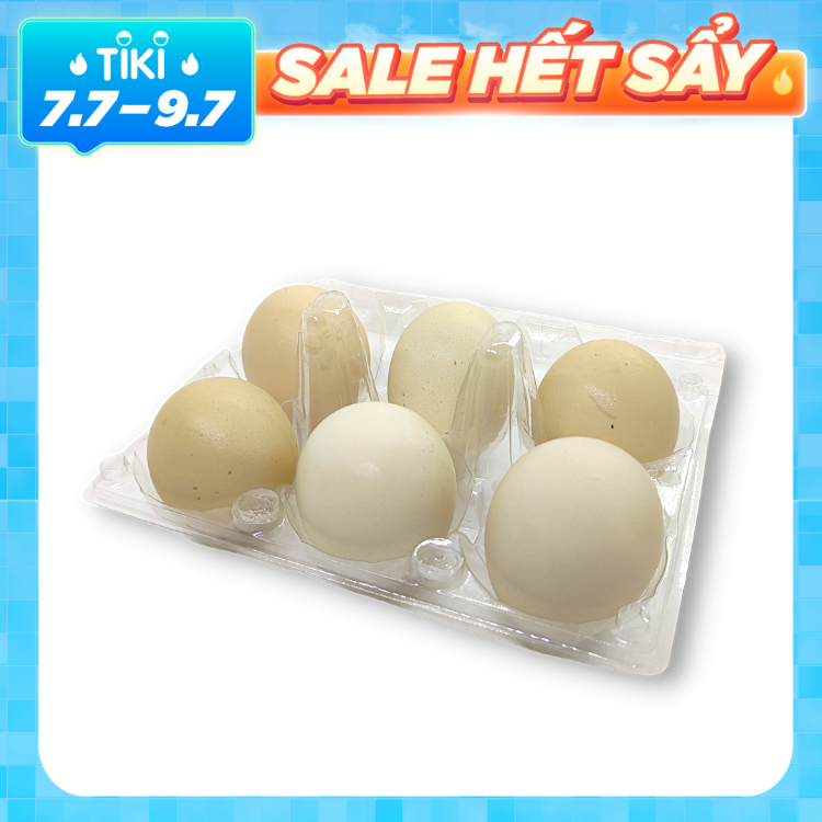 [Chỉ Giao HCM] - Trứng gà ta nông trại (Hộp 6 trứng) - Dinh dưỡng cao hơn trứng gà thường - Sản phẩm từ nông trại 3Sạch Food
