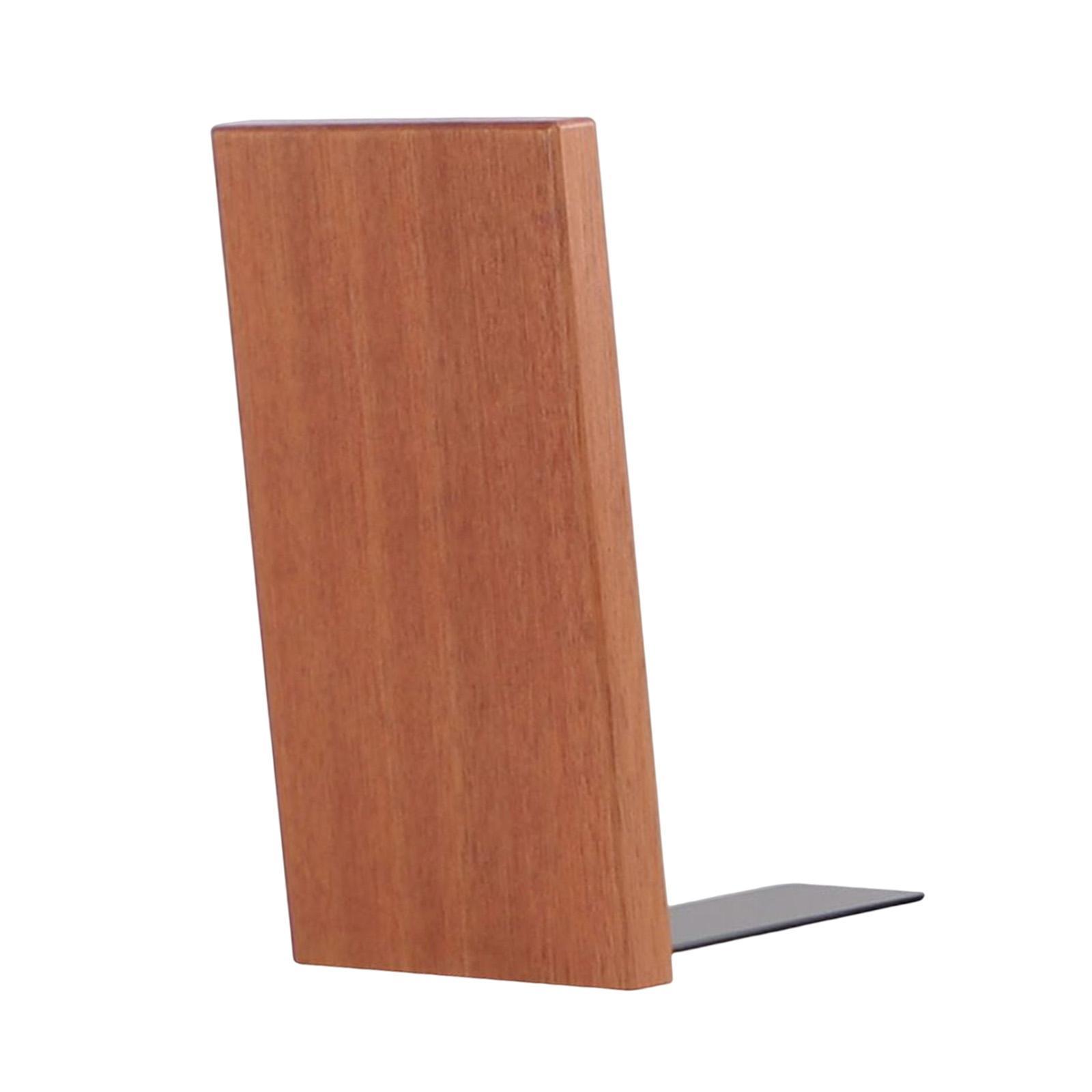 Wooden Bookend Book Holder Decoration for Heavy Books Magazines Video Games