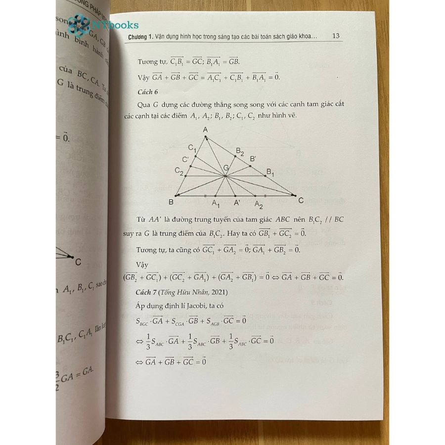 Sách Sáng tạo các bài Toán sách giáo khoa bằng phương pháp vectơ