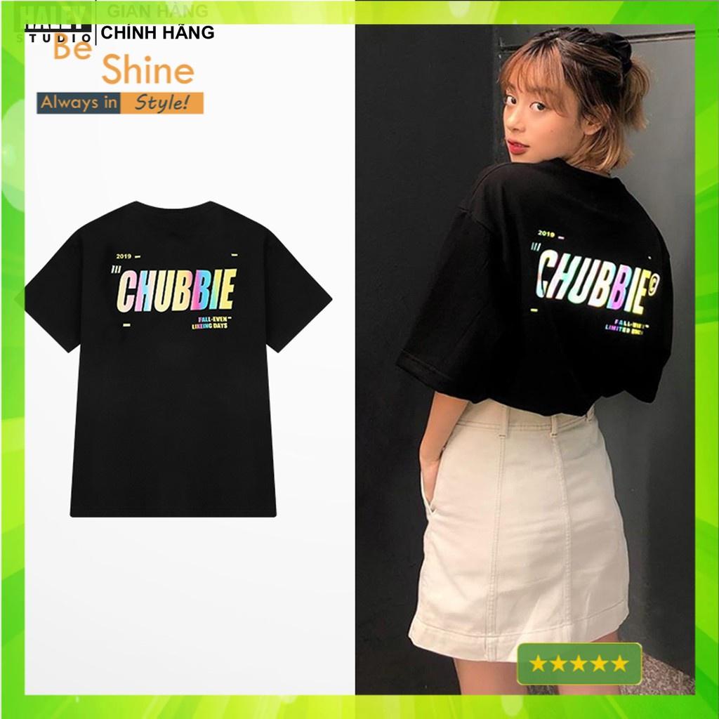 Áo Thun Unisex Form Rộng Nam Nữ Phản Quang Chubbie .phong cách Hàn Quốc TN151 Haley - Beshine Store