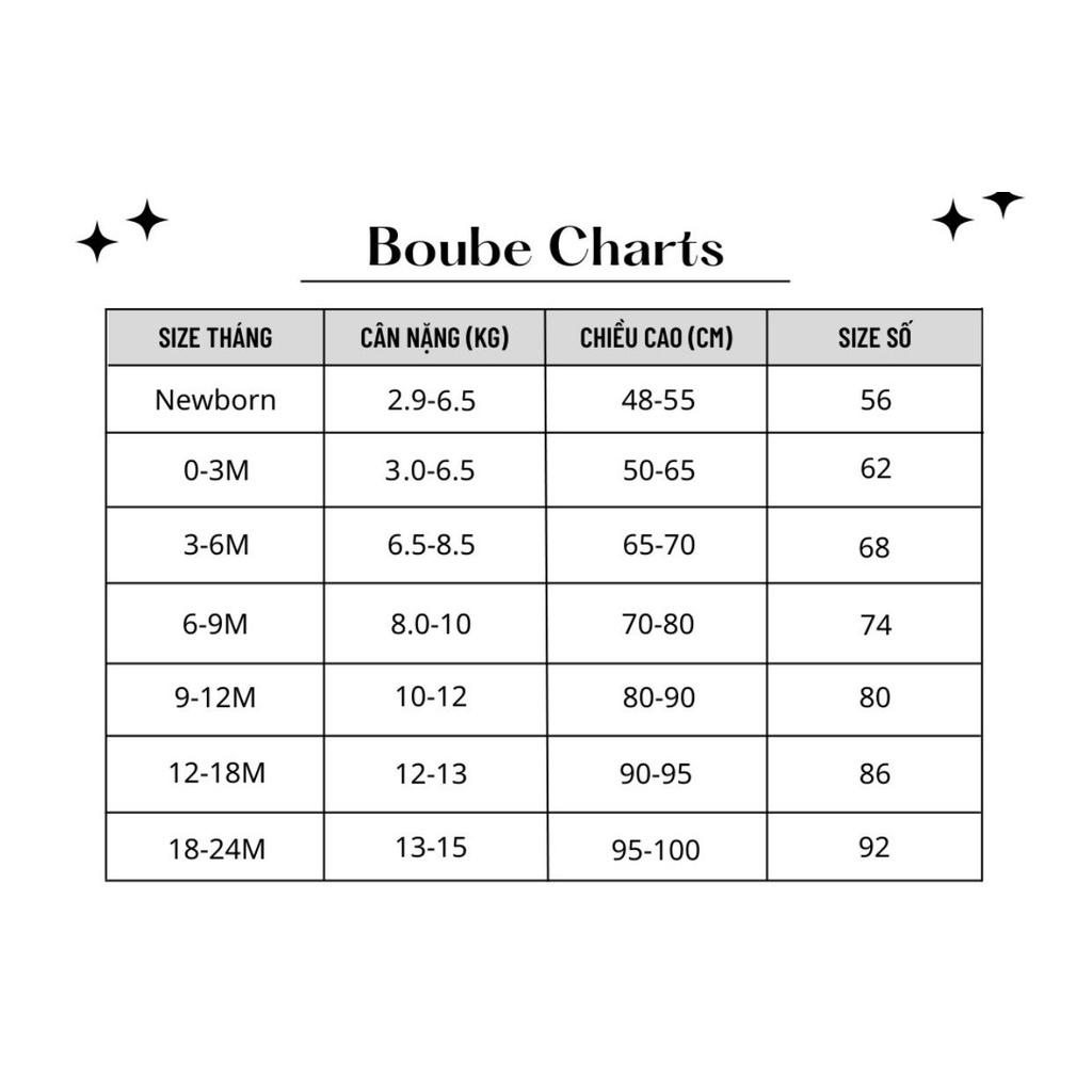 Bộ quần áo dài tay cài chéo họa tiết kẻ ngang Boube - Chất liệu Petit mềm mịn,thấm hút tốt - Size Newborn cho bé từ 0-3M
