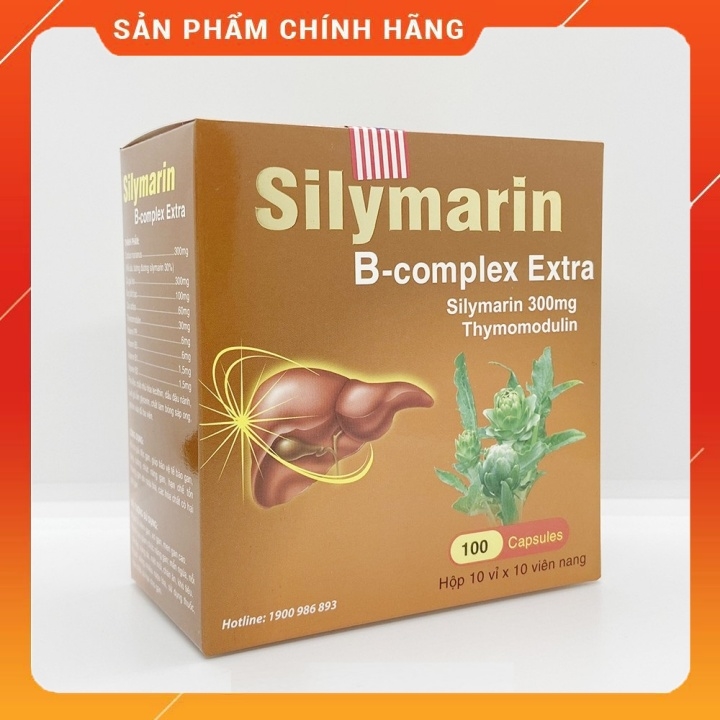 Viên Uống Bổ Gan Silymarin Bcomplex Extra - Hạ Men Gan - Giải Độc Gan - Bảo Vệ Tế Bào Gan, Gan Nhiễm Mỡ - Hộp 100 Viên