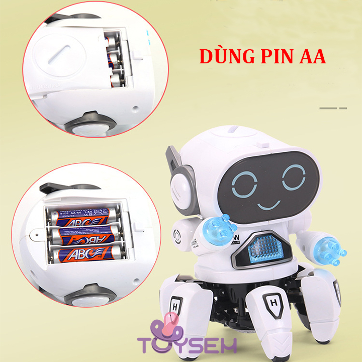 Đồ chơi robot bạch tuột nhảy múa có đèn và nhạc vui nhộn cho bé, Đồ chơi trẻ em, Người máy đồ chơi nhún nhảy, Quà tặng sinh nhật cho bé