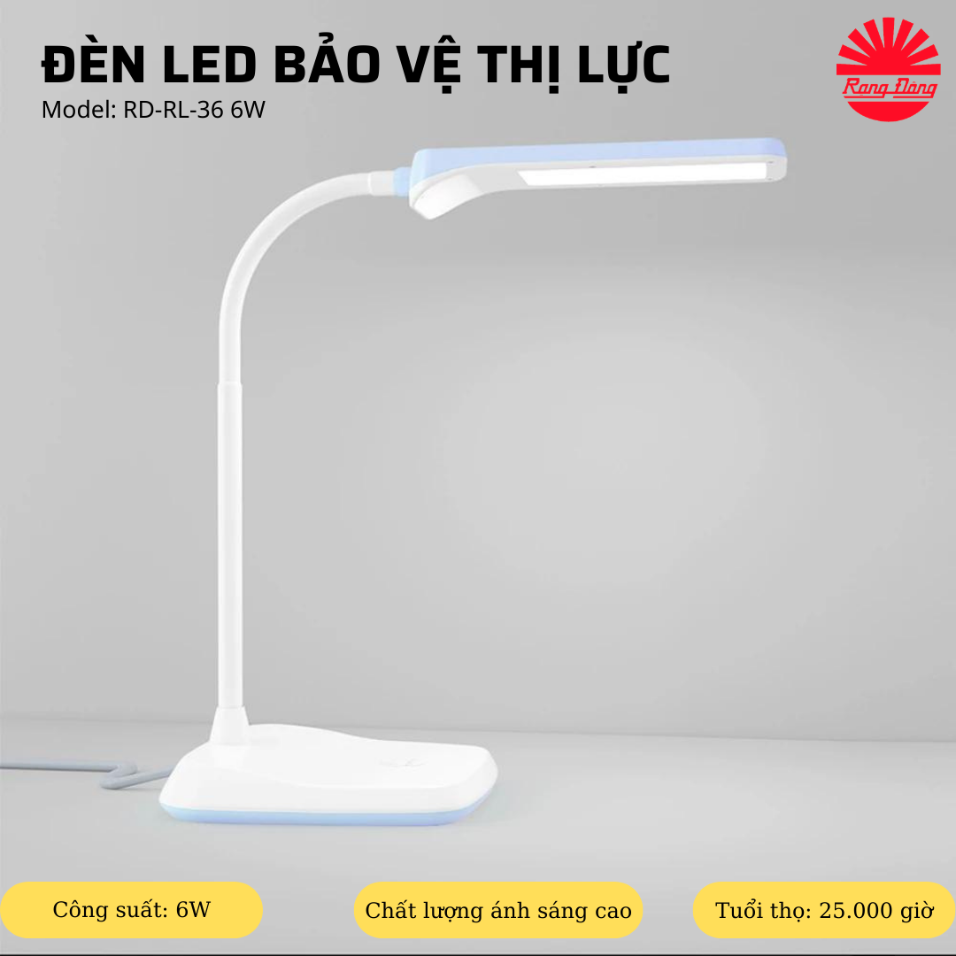 Rạng Đông | Đèn Bàn LED Cảm Ứng RD-RL-36.LED 6W 6SS