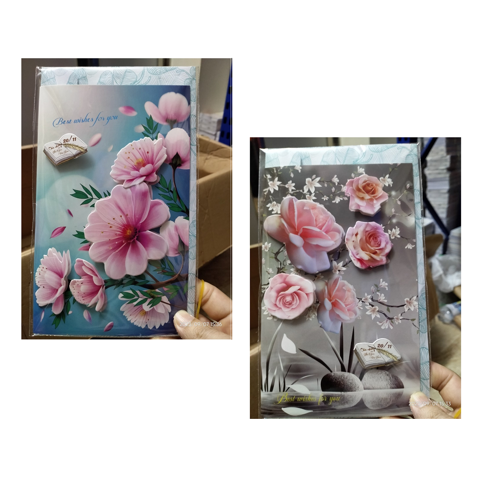 Combo 5 Thiếp 20/11 in nổi 3D loại to