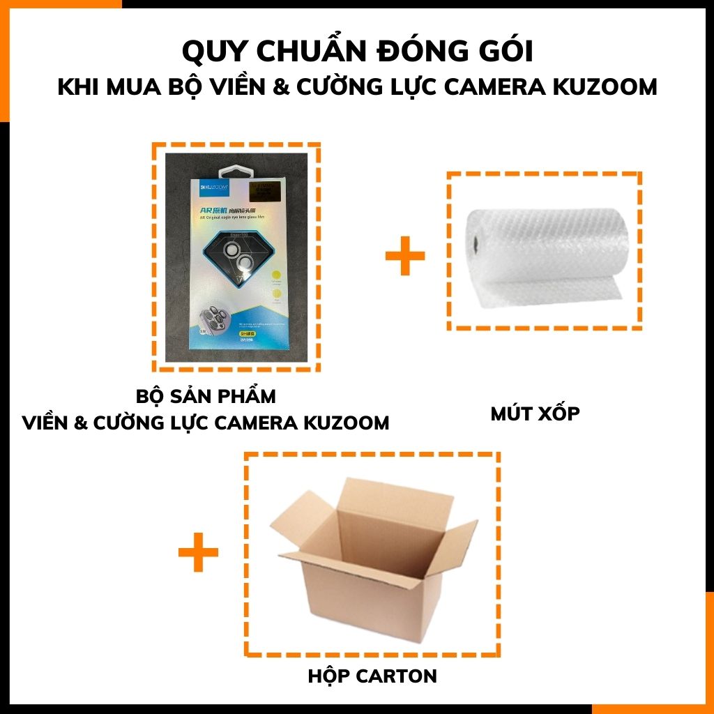 Cường lực camera ip 15, 15 plus KUZOOM viền nhiều màu chất lượng rõ nét bảo vệ toàn diện cụm camera phụ kiện huỳnh tân store