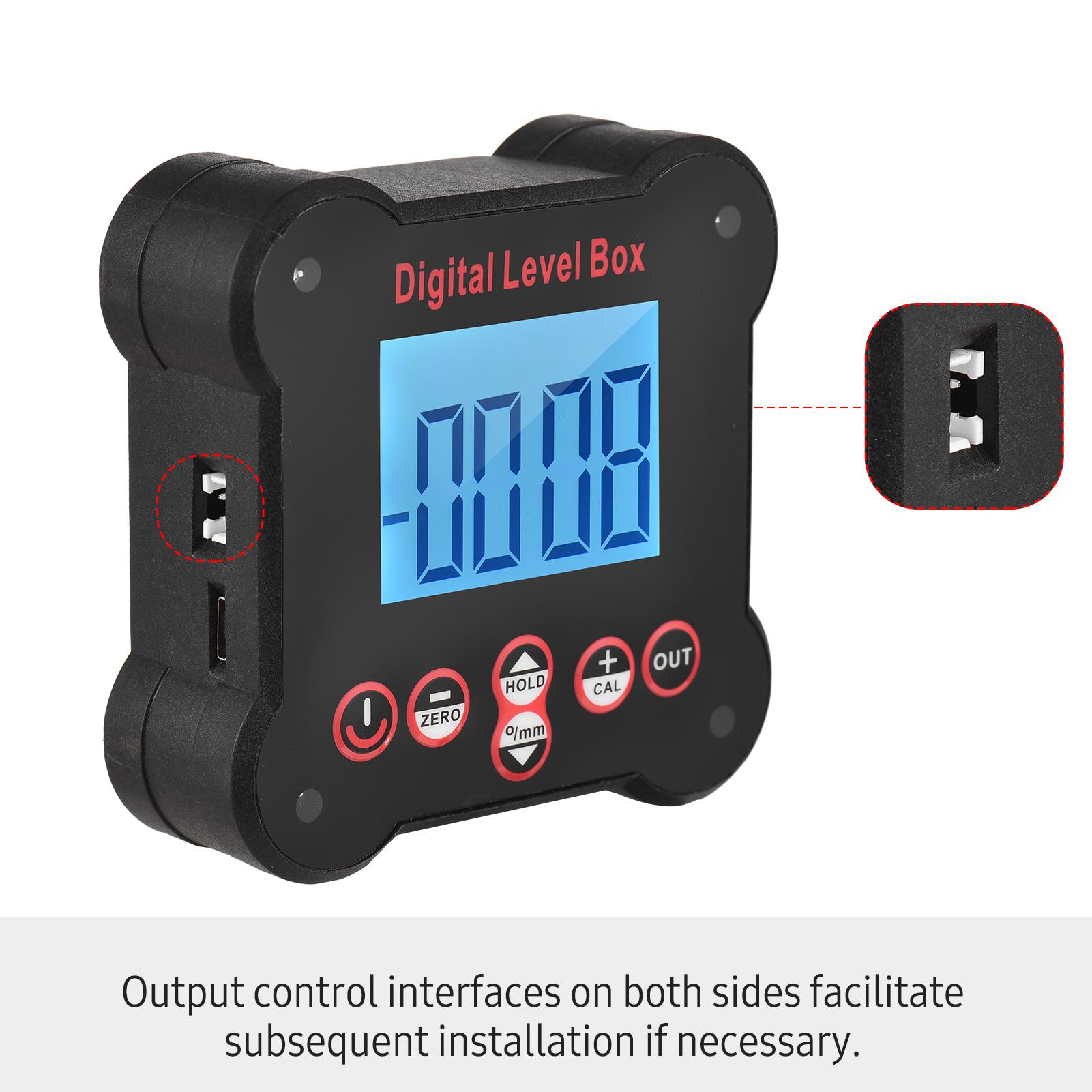 Digital Inclinometer 4*90° Electronic Level and Angle Gauge Magnetic Angle Finder LCD Backlight Digital Protractor Measuring Tool for Woodwork Building Automobile