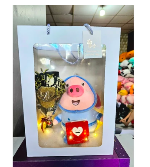 Thú nhồi bông heo cosplay phi hành gia đáng yêu - Size 20cm - Quà tặng gấu bông heo êm mịn cho bé