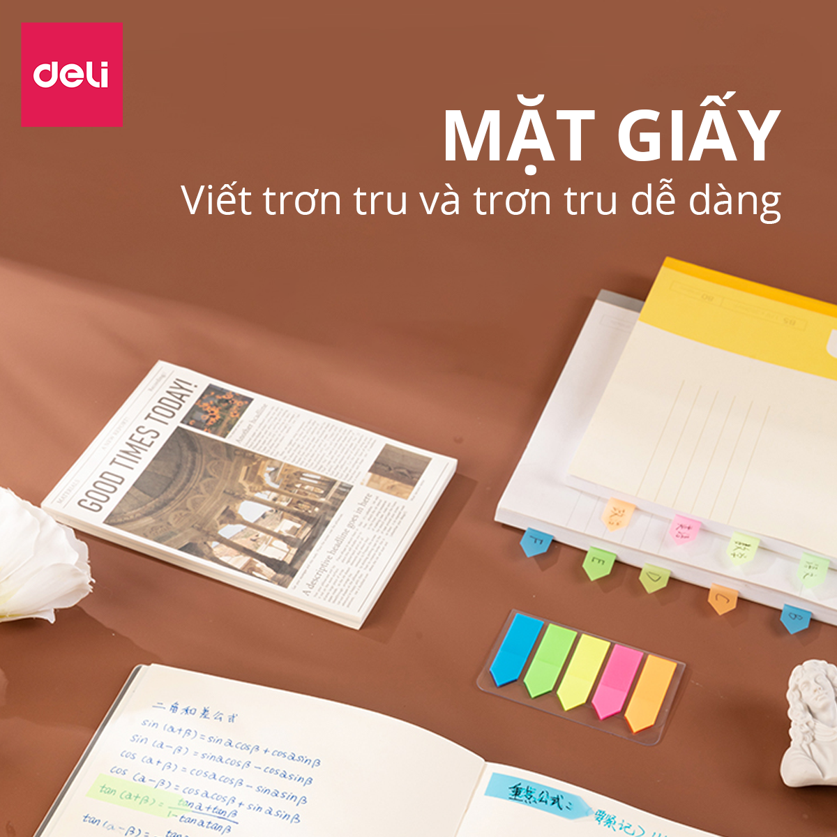 Giấy Note Ghi Chú Đánh Dấu Trang Giấy Phân Trang Dạng Dài Nhiều Màu Sắc Trong Suốt - 25908 EA10202 9062 9063 9064