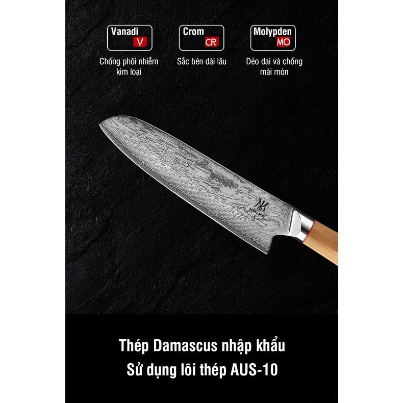 Dao bếp cao cấp MIURA X Serial – Dao thái đa năng Santoku (19cm)