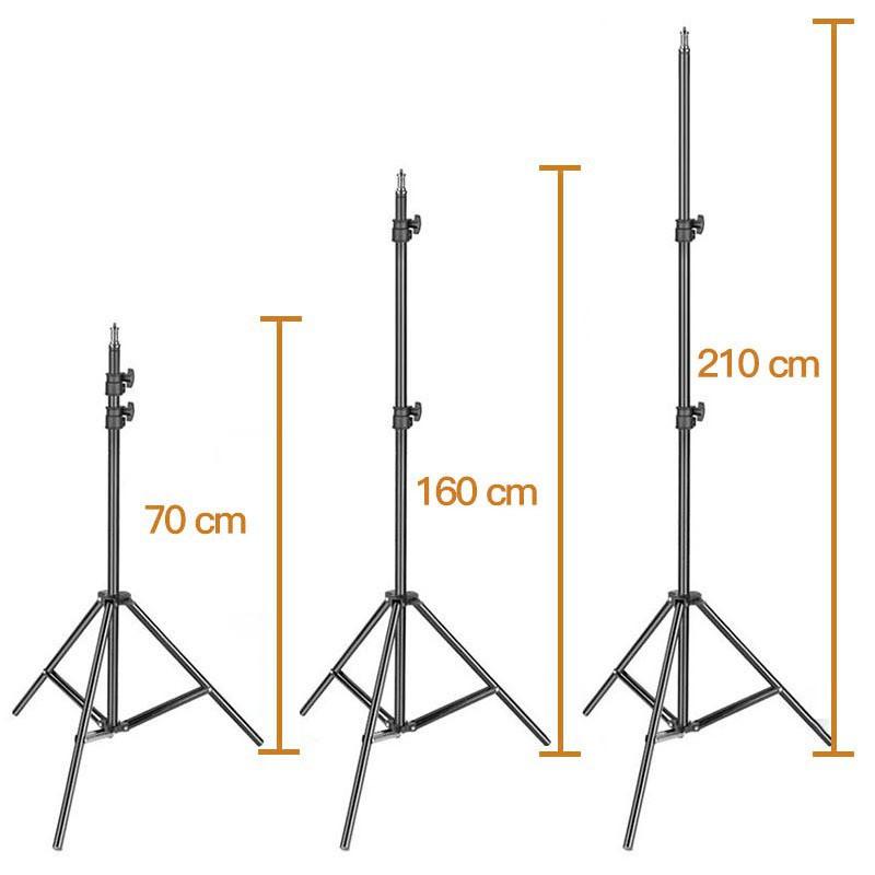 Chân đèn lớn cao 2m giá đỡ tripod Studio hỗ trợ cho điện thoại, đèn livestream đa năng gấp gọn thế hệ mới đầu ốc 1/4