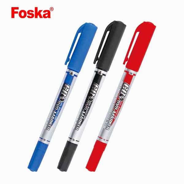 Hộp 12 bút lông dầu Foska MK3008 xanh