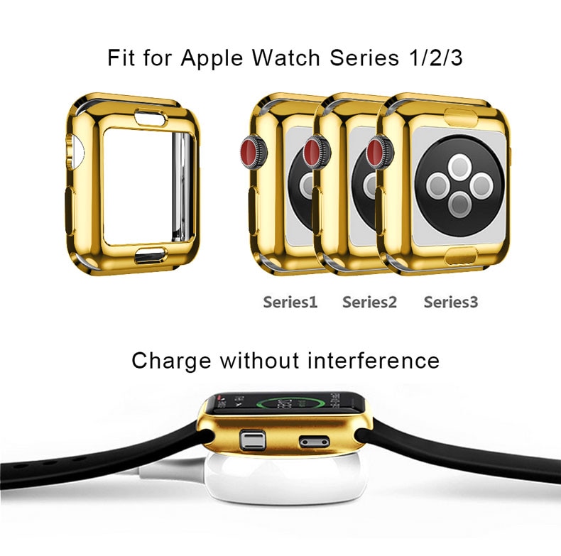 Case ốp bảo vệ silicon dẻo viền màu cho Apple Watch 38mm hiệu HOTCASE (chống va đập trầy xước, chống bụi, bảo vệ viền) - Hàng chính hãng