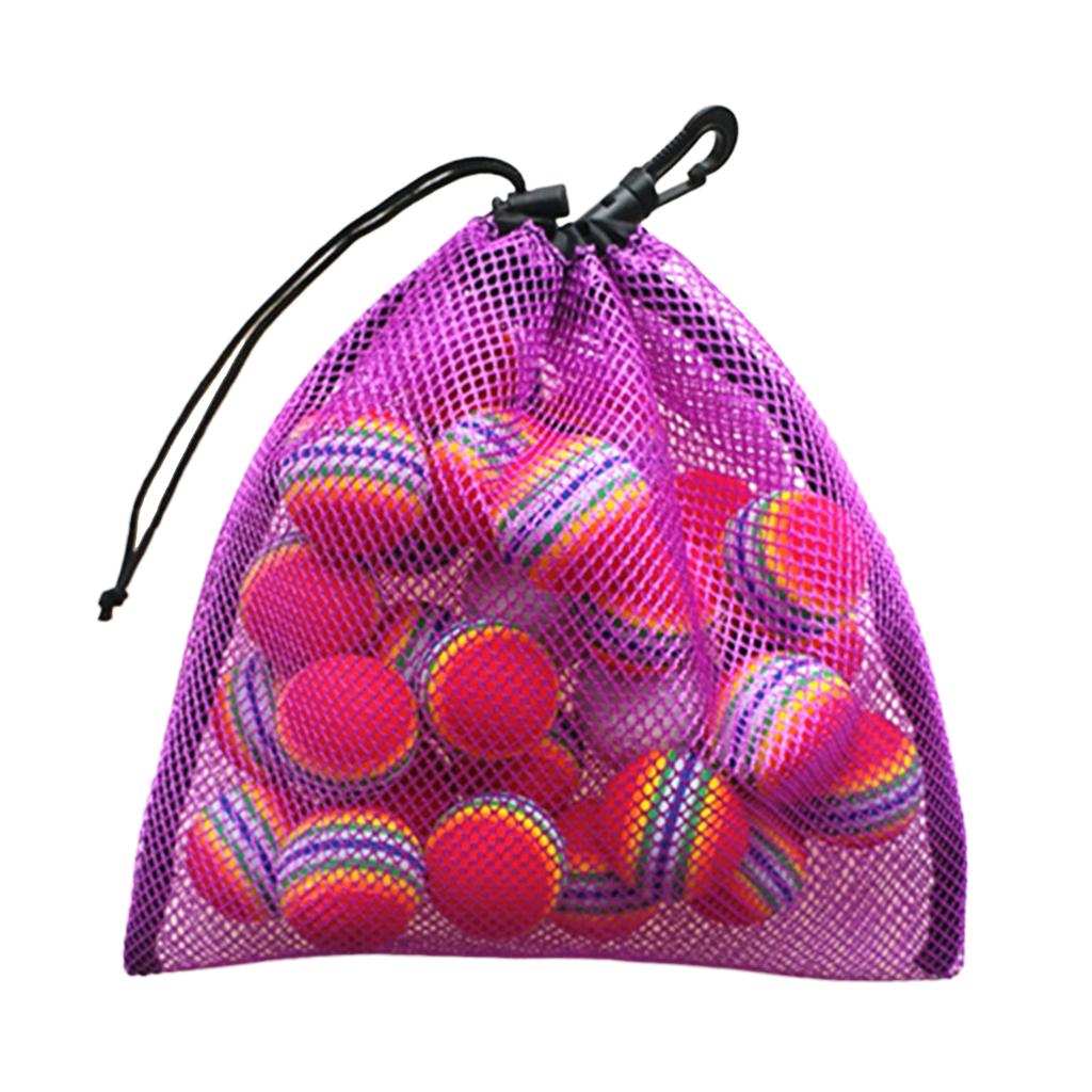 3Pcs Durable Mesh Nets Bag Pouch Golf Tennis Ball Carrying Holder Storage