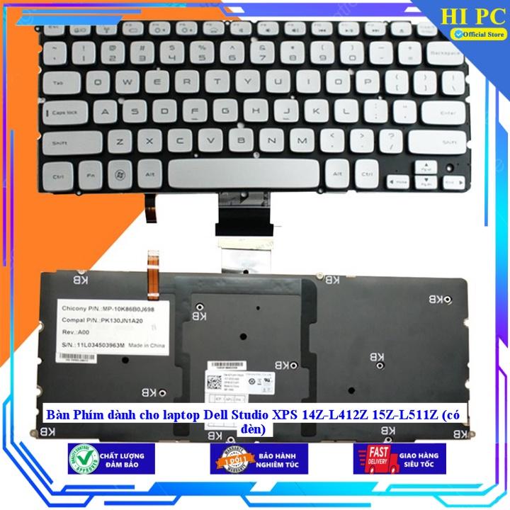 Hình ảnh Bàn Phím dành cho laptop Dell Studio XPS 14Z-L412Z 15Z-L511Z (có đèn) - Hàng Nhập Khẩu