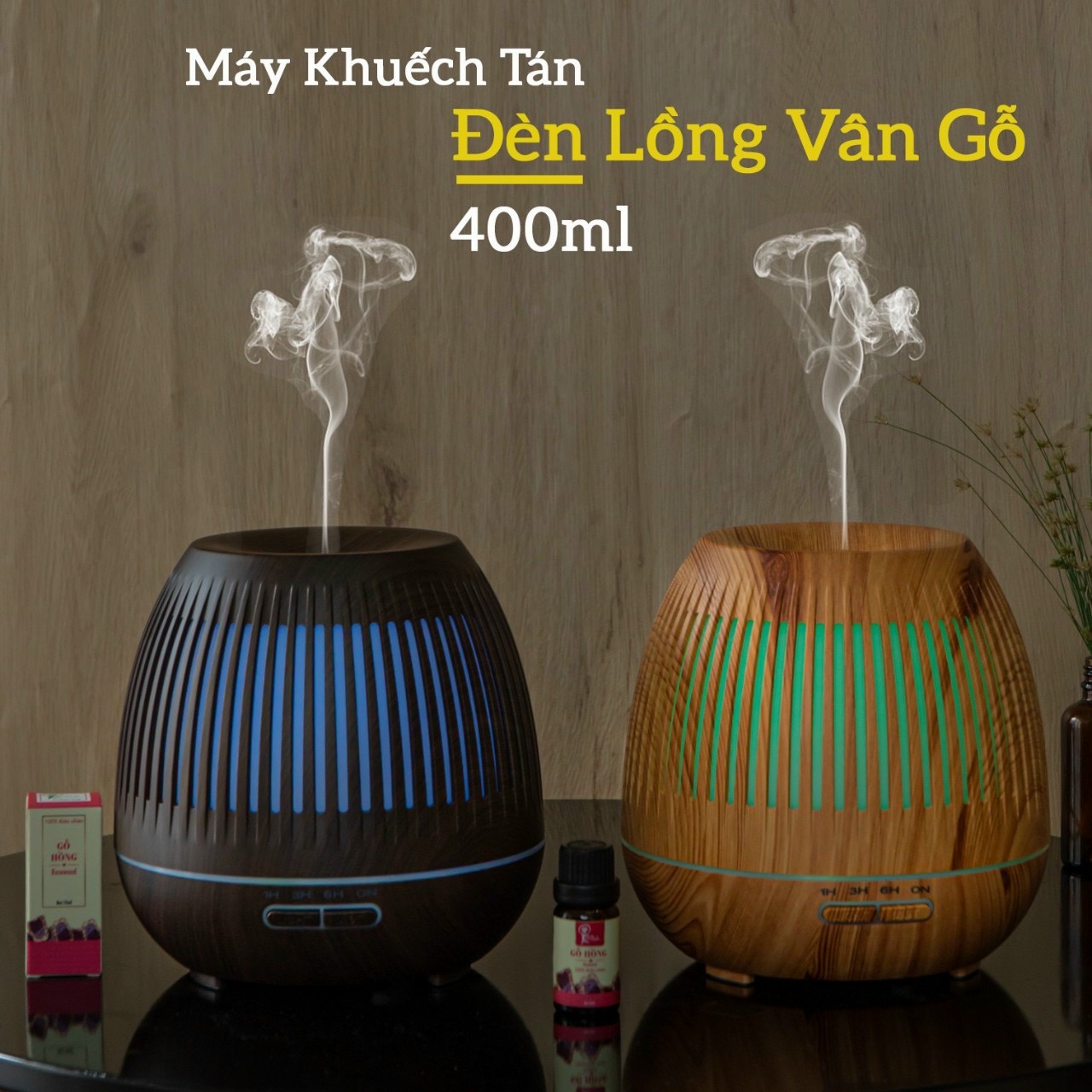 Máy xông tinh dầu đèn lồng dung tích 550ml cao cấp