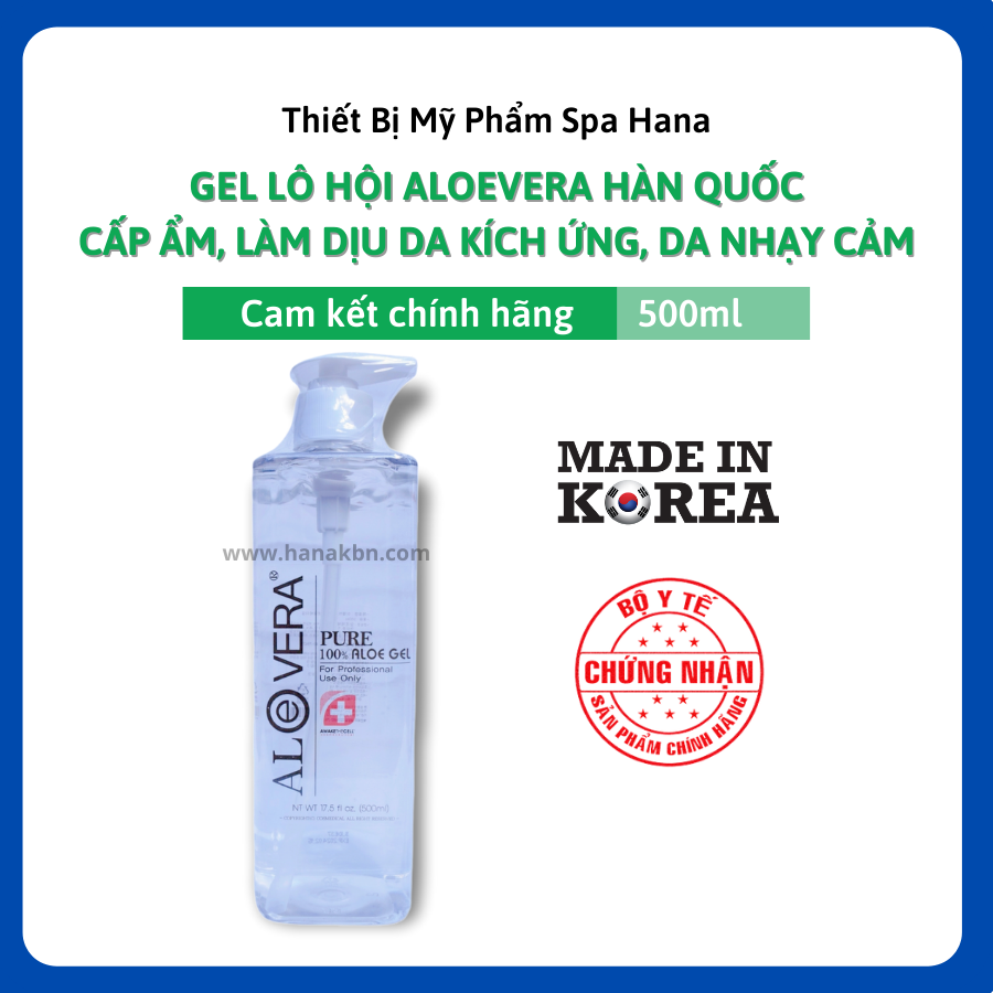 Gel Nha Đam Aloe Vera , Gel Lô Hội Dưỡng Ẩm Hàn Quốc - Làm Dịu Da Nhạy Cảm, Khô, Mụn