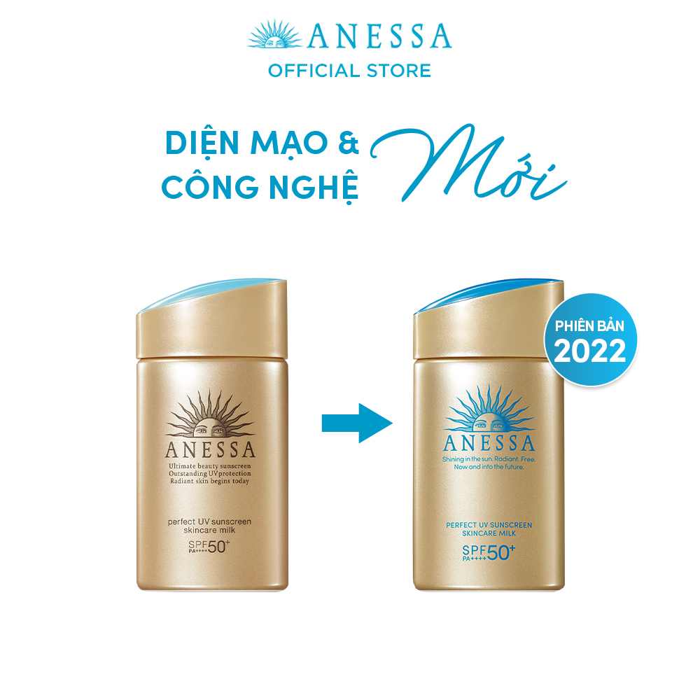 Bộ sản phẩm Kem chống nắng dạng sữa dưỡng da kiềm dầu bảo vệ hoàn hảo (Anessa Gold Milk 60ml + Gold Milk 20ml x2)