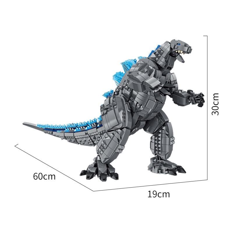 Đồ chơi Lắp ráp Vua quái vật Godzilla, Panlos 687001 King Monster, Xếp hình thông minh, Mô hình thú khổng lồ