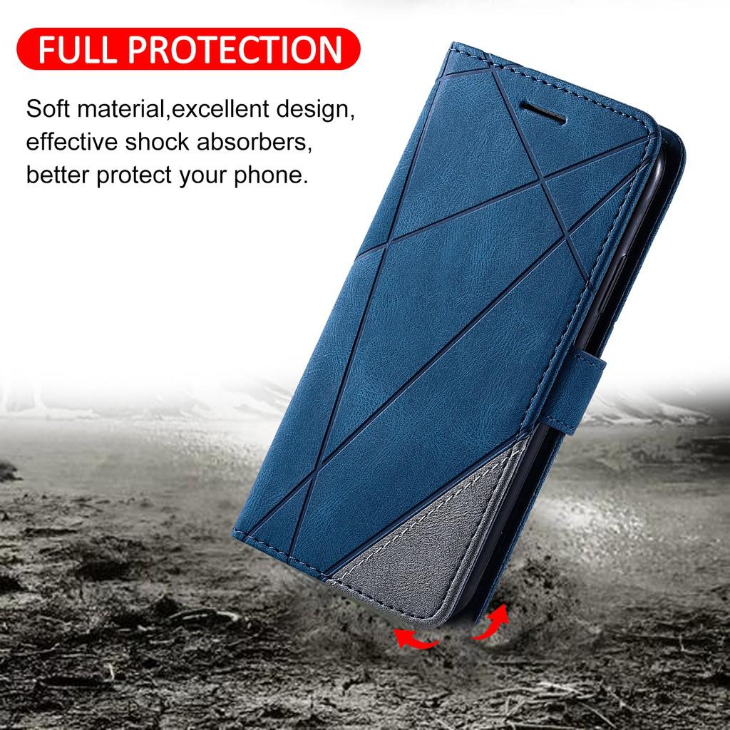Bao da điện thoại bằng PU mềm có nắp lật dạng ví đựng thẻ cho Xiaomi Redmi 9 9A 9C Note 9 Pro Max Note 9S